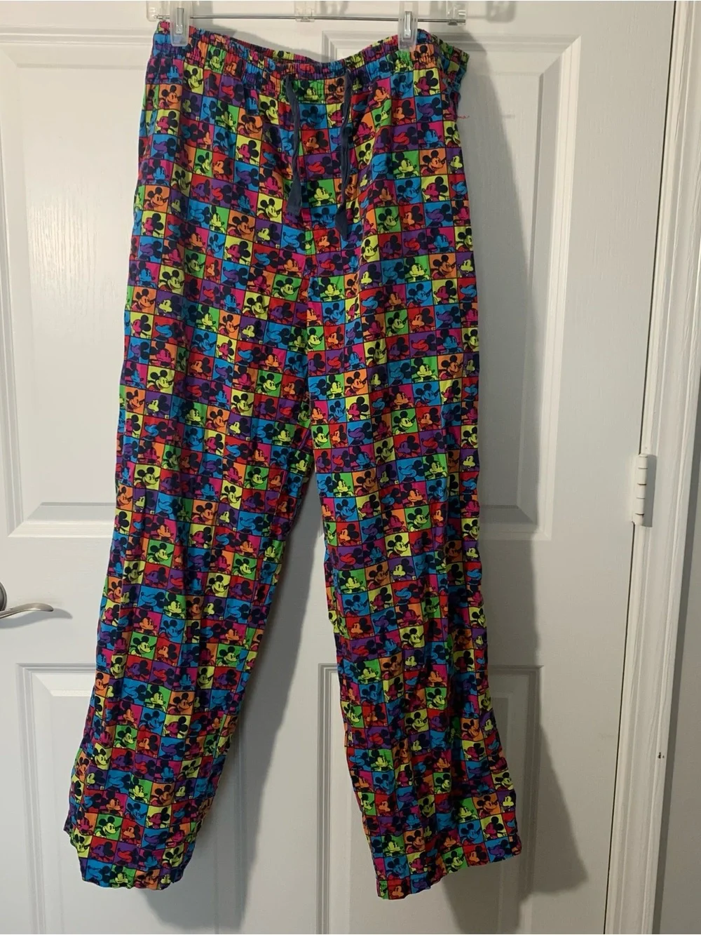 Disney Parks Colorful Mickey Mouse Lounge Pajama Pants Men’s US M Medium Flaw